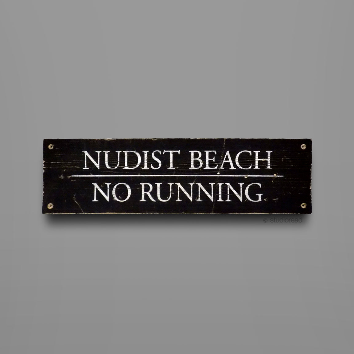 Nudist Beach - Sign